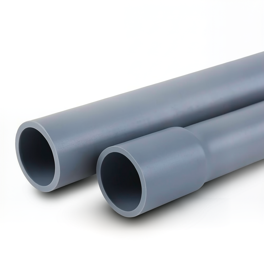 UPVC Pipes Nominal Pressure 4 Bar Outer Diameter 710 mm Thickness 14 mm Gray