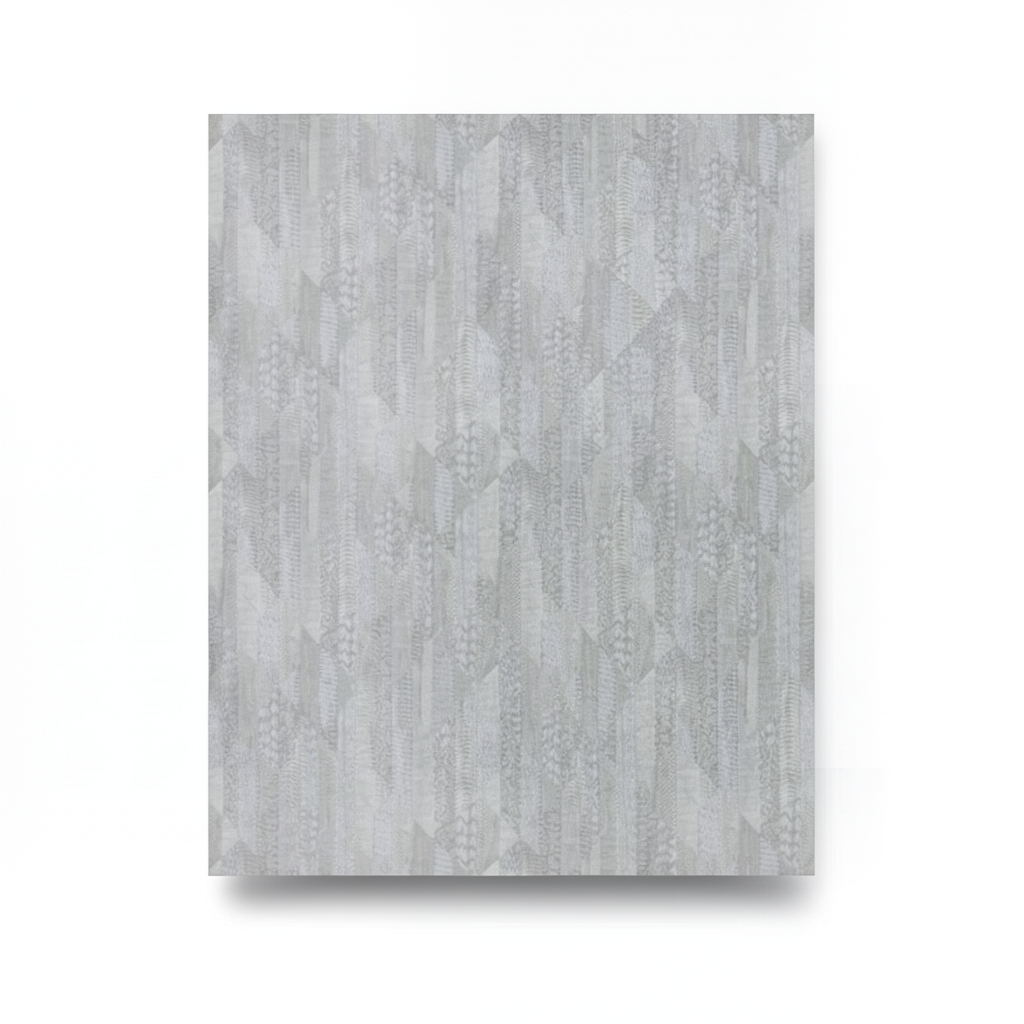 Italian Wallpaper Gray Color Geometric Design, Size 10mx1.06m, Model RC19071