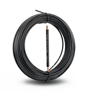 لفة سلك كهرباء نحاس شعر 1.5 sq mm 600/1000 فولت عزل PVC لون اسود | شركة الفنار