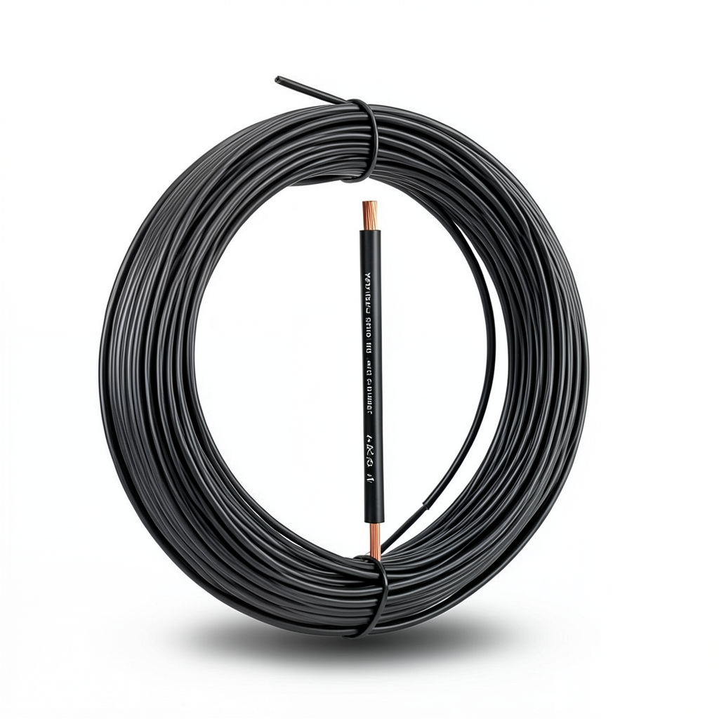 لفة سلك كهرباء نحاس شعر 1.5 sq mm 600/1000 فولت عزل PVC لون اسود | شركة الفنار