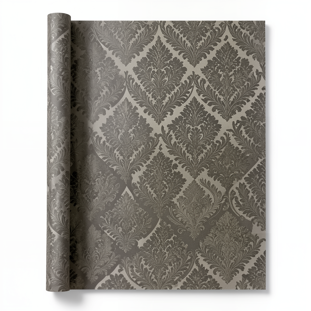 Italian Wallpaper Patterned Design Dark Beige, Size 10m x 0.73m, Model 125026