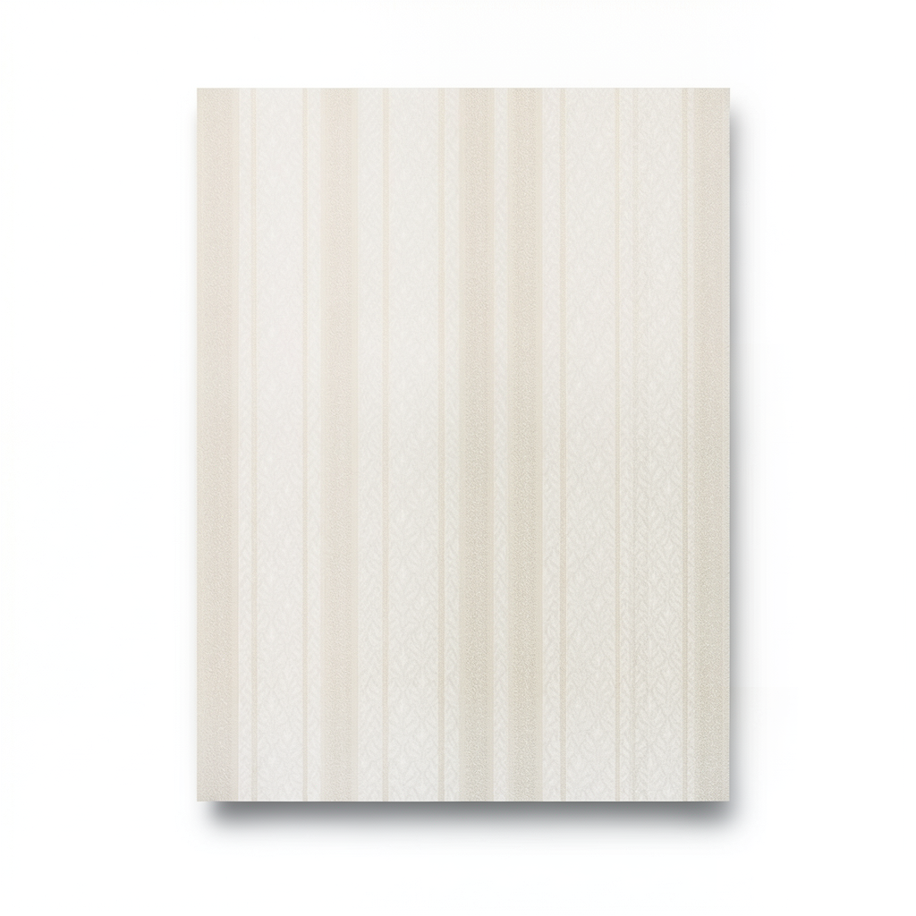Italian Wallpaper Striped Design 10m x 0.73m, Pale Beige