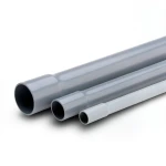 مواسير UPVC ضغط PN 16 بار قطر خارجي 160 مم سماكة 11.90 مم لون رمادي