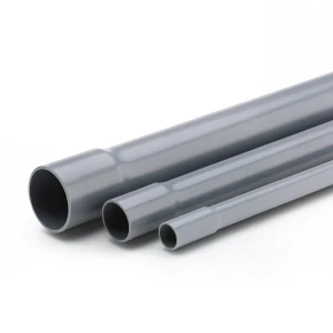مواسير بلاستيك UPVC ضغط PN 16 بار مقاس 225 مم سماكة 16.70 مم لون رمادي
