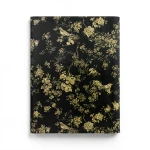 Italian Wallpaper Black Color Floral Design, Size 10m x 1.06m, Model RC19043