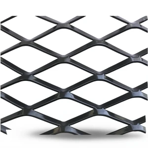 Hot Rolled Steel Expanded Metal Mesh 2 mm Thickness 1.22x1 m Black