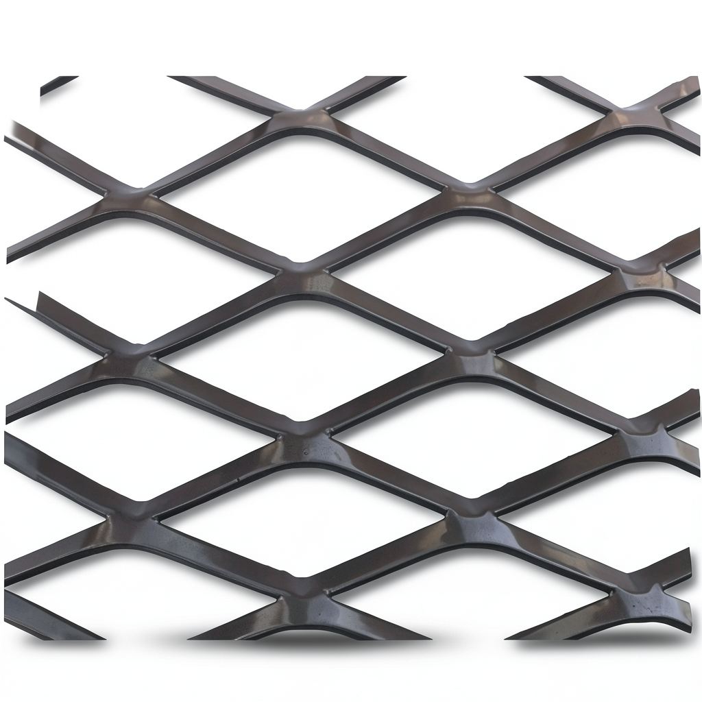 Hot Rolled Black Steel Expanded Metal Mesh 2 mm Thick 1.22x3 m