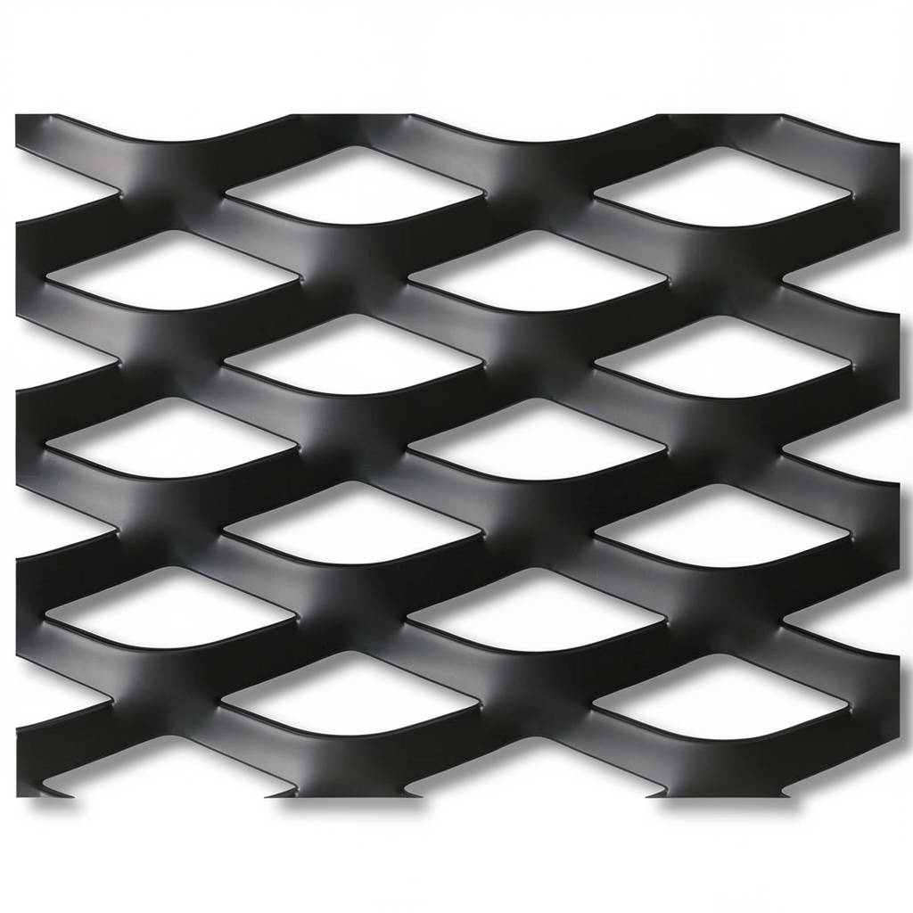 Hot Rolled Black Steel Expanded Metal Mesh Thickness 4.8 mm Width 2.44 m Length 1 m