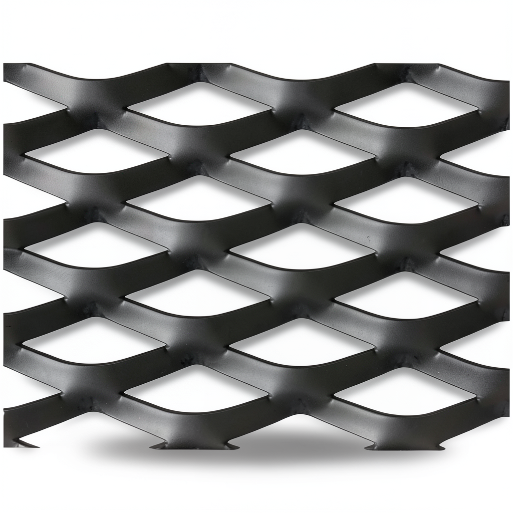 Hot Rolled Black Steel Expanded Metal Mesh Thickness 4.8 mm Width 2.44 m Length 2 m