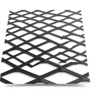 Hot Rolled Black Steel Expanded Metal Mesh Thickness 2.7 mm Width 1.22 M Length 3 M