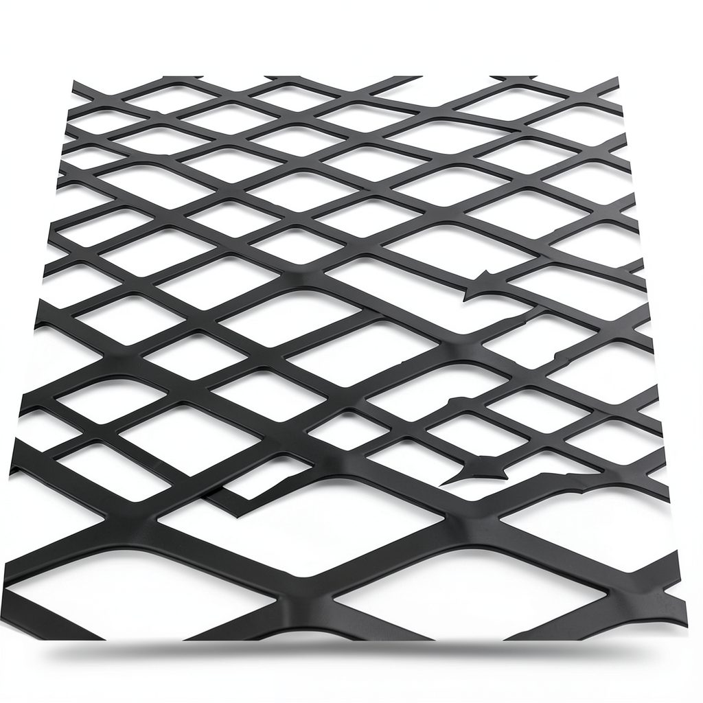 Hot Rolled Black Steel Expanded Metal Mesh Thickness 2.7 mm Width 1.22 M Length 3 M