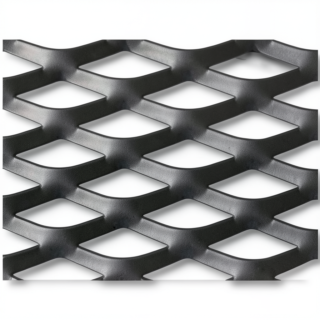 Hot Rolled Black Steel Expanded Metal Mesh Thickness 4.8 mm Width 2.44 m Length 2 m
