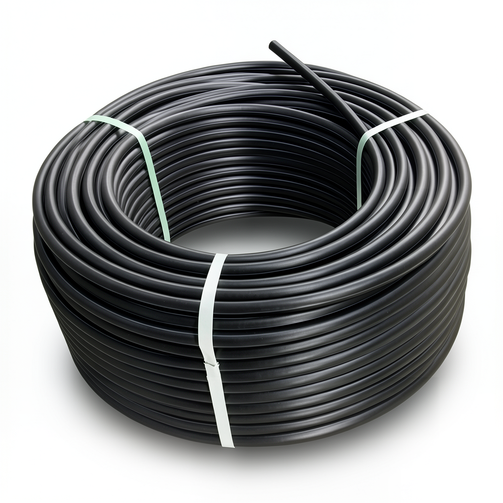 لفة أنابيب HDPE ضغط 20 بار PE100 قطر خارجي 16 مم SDR 9 لون أسود