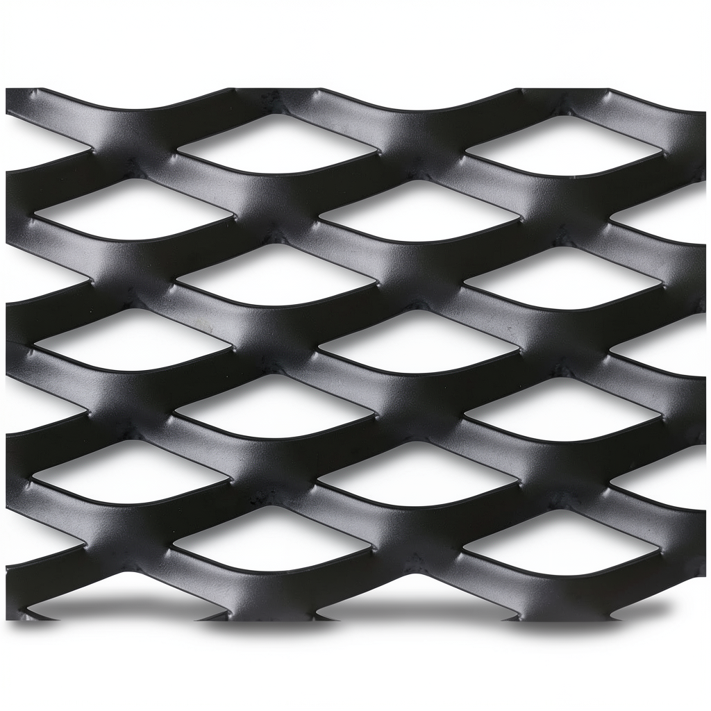 Hot Rolled Black Steel Expanded Metal Mesh Thickness 5.8 mm Width 2.44 m Length 2 m