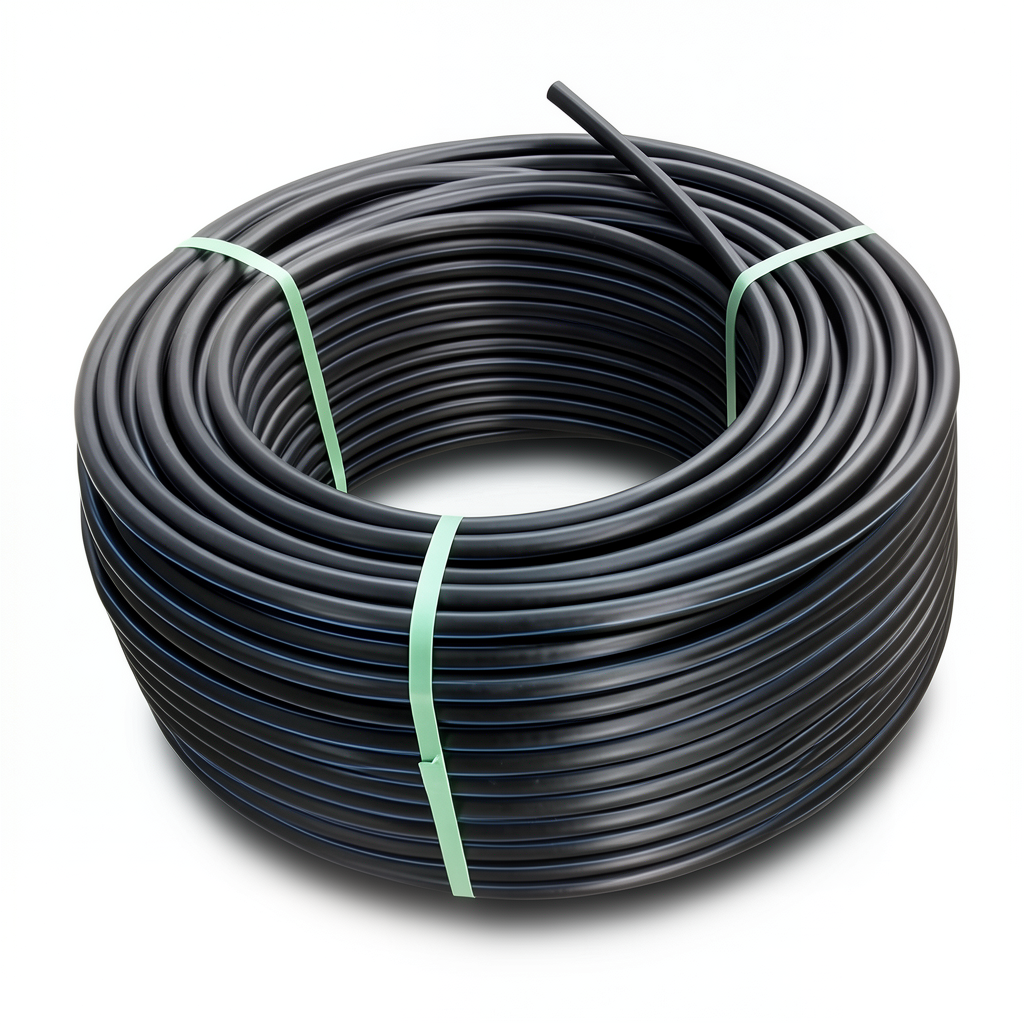 لفة أنابيب HDPE ضغط 12.5 بار [PE 80] قطر خارجي 25 مم SDR 11 لون اسود
