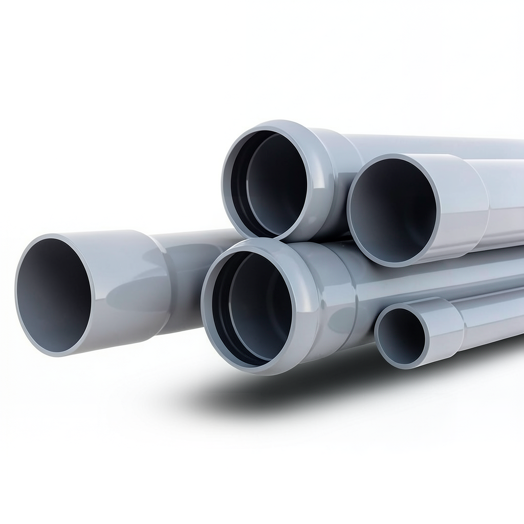 UPVC Pipes Nominal Pressure 4 Bar Outside Diameter 280 mm Thickness 5.5 mm Gray