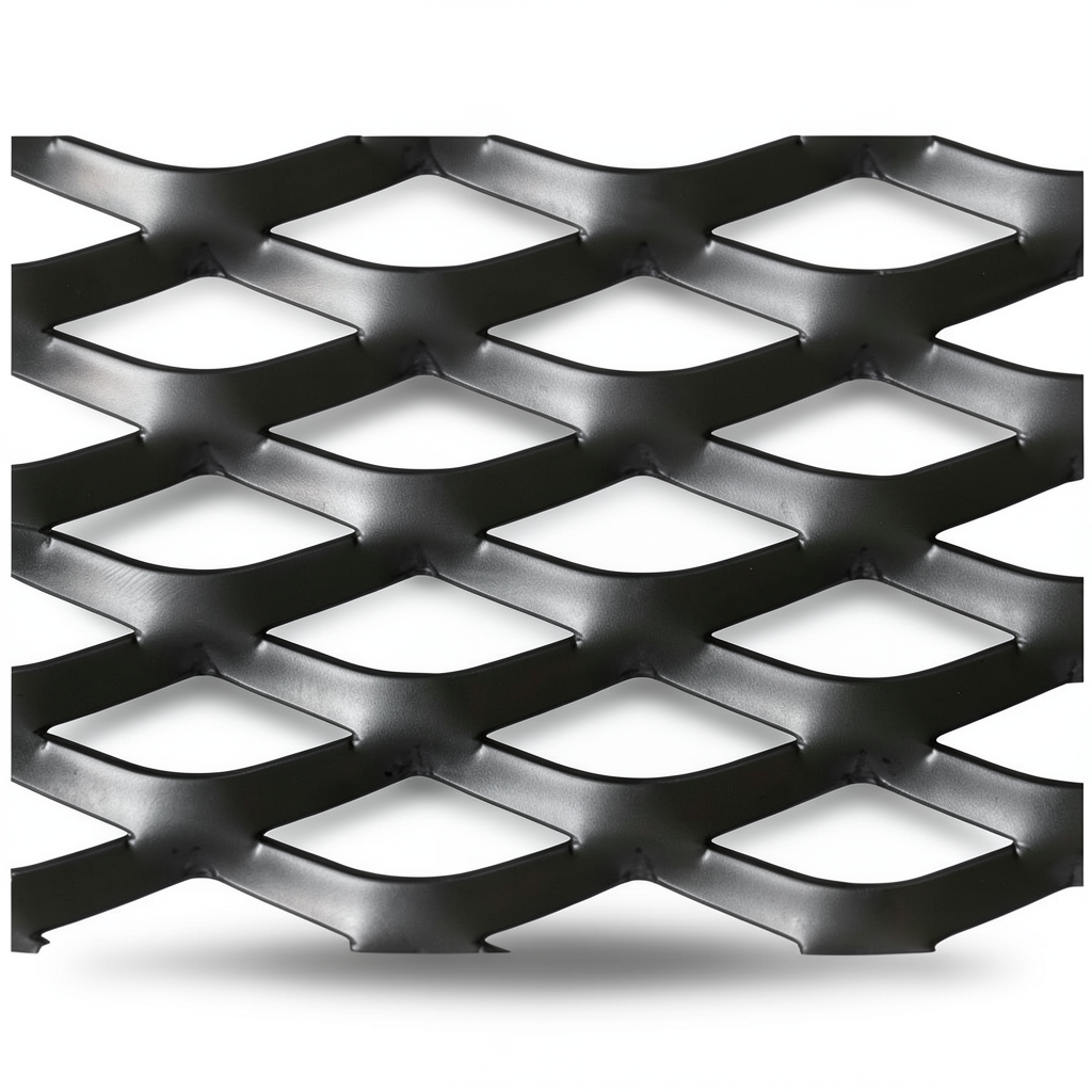 Hot Rolled Steel Expanded Metal Mesh 5.8 mm Thickness 2.44x6 m Black