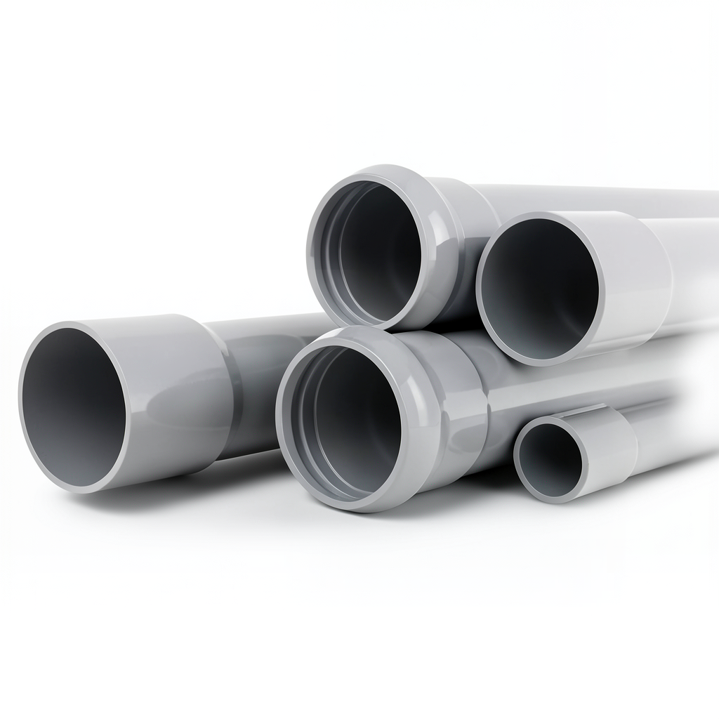 UPVC Pipes Nominal Pressure 4 Bar Outside Diameter 355 mm Thickness 7 mm Gray