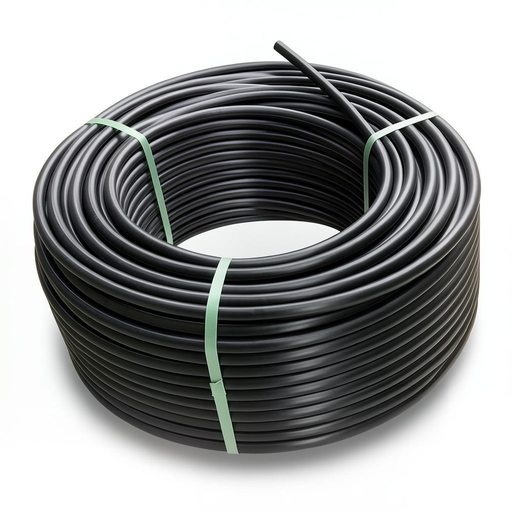 لفة أنابيب HDPE ضغط 20 بار PE100 قطر خارجي 16 مم SDR 9 لون أسود