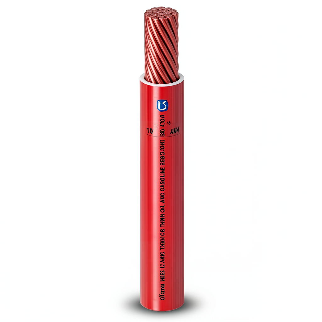 Single Core Stranded Copper AWM Wire 600V 1/0 AWG PVC Insulated Red 500ft | Al Fanar