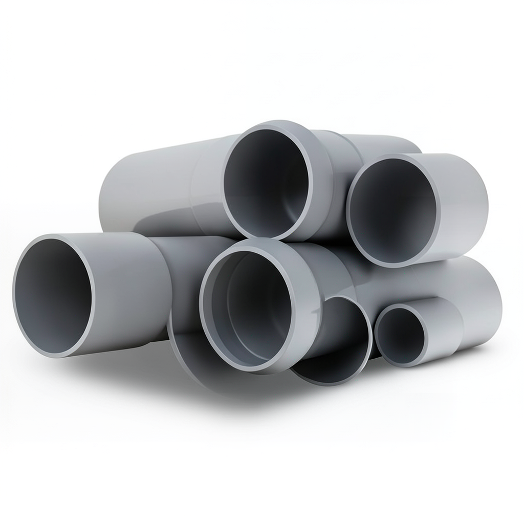 UPVC Pipes Nominal Pressure 4 Bar Outside Diameter 500 mm Thickness 9.8 mm Gray
