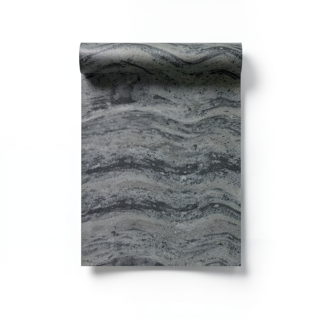 Wavy Wallpaper 10m x 1.06m Dark Gray, Model 83699