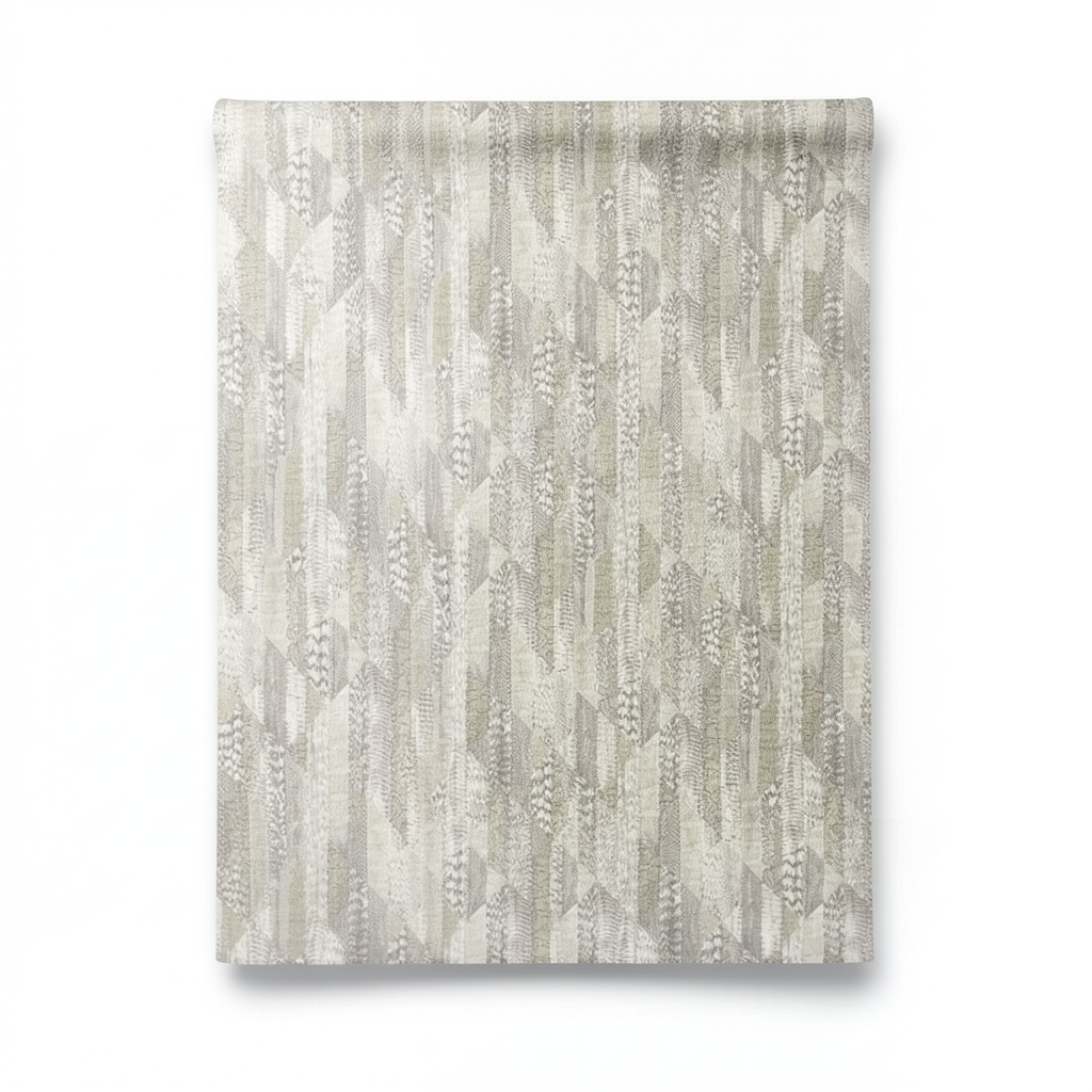Italian Wallpaper Geometric Design Beige Color, Size 10mx1.06m, Model RC19066