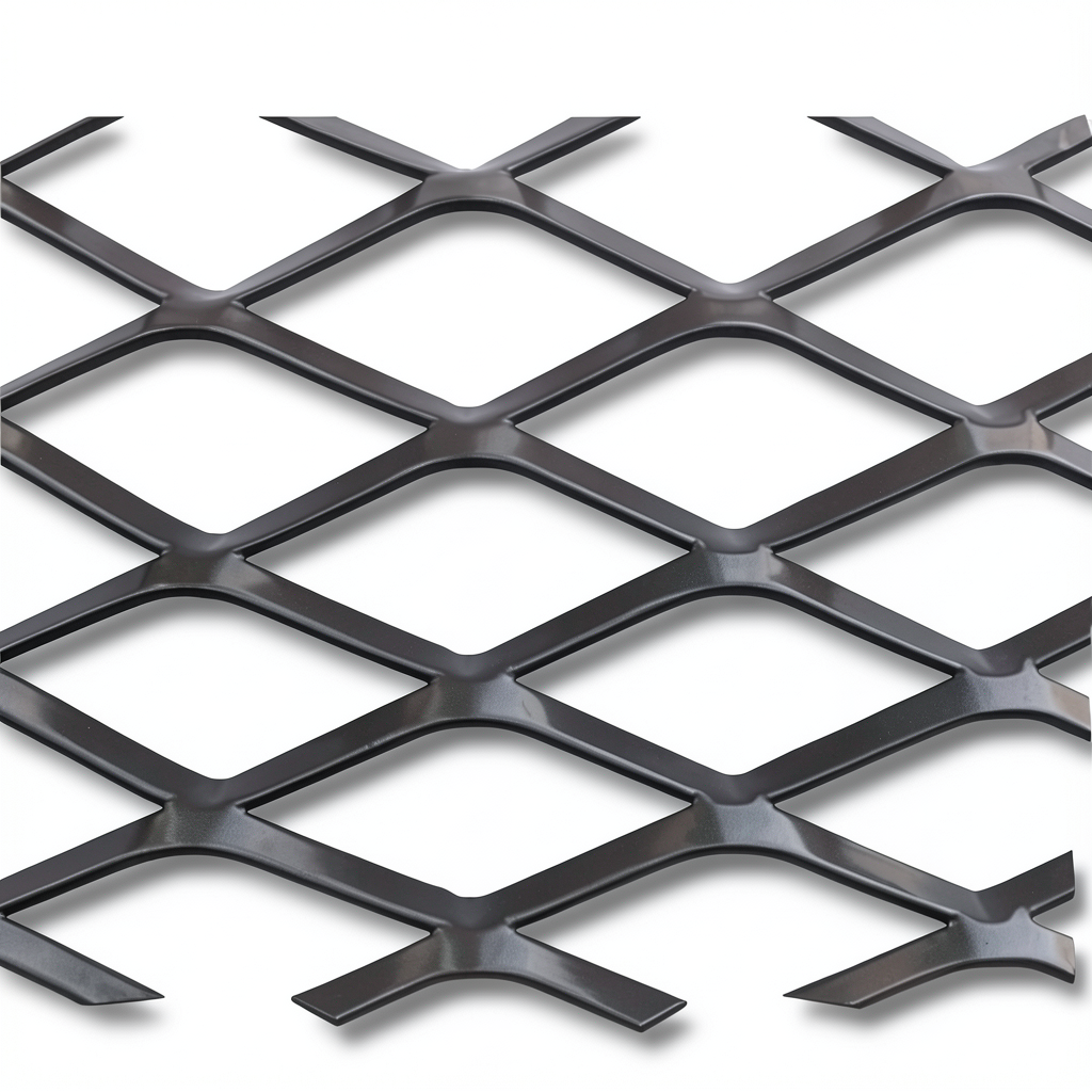 Hot Rolled Black Steel Expanded Metal Mesh Thickness 1.8 mm Width 1.22 m Length 4 m