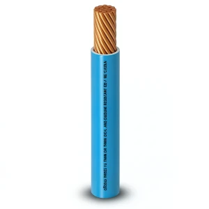 Single Core Stranded Copper AWM Wire 600V 4 AWG PVC Insulated Blue 500ft | Al Fanar