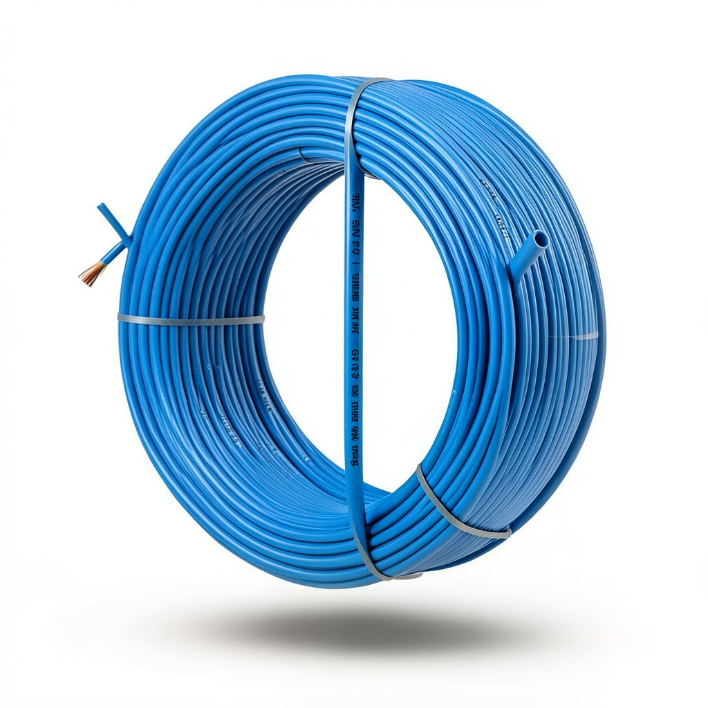 Single Core Stranded Copper AWM Wire 1 AWG, 600V, PVC Insulation, Blue, 500ft | Al Fanar