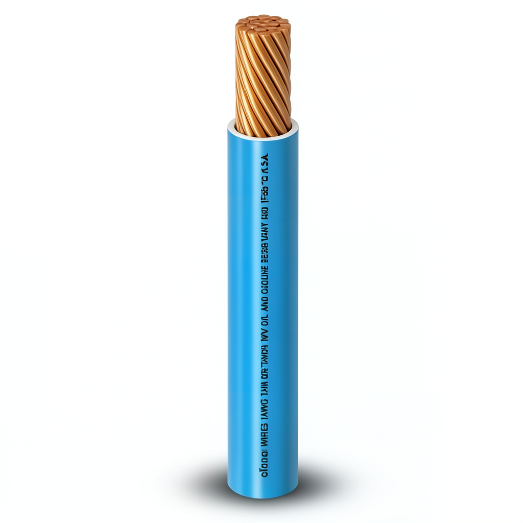 سلك مفرد AWM نحاس مجدول 600 فولت 1/0 AWG عزل PVC ازرق 500 قدم | شركة الفنار