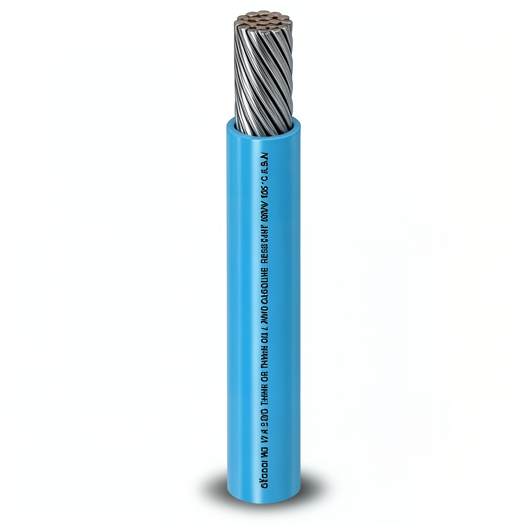 سلك مفرد AWM نحاس مجدول 600 فولت 2/0 AWG عزل PVC ازرق 500 قدم | شركة الفنار