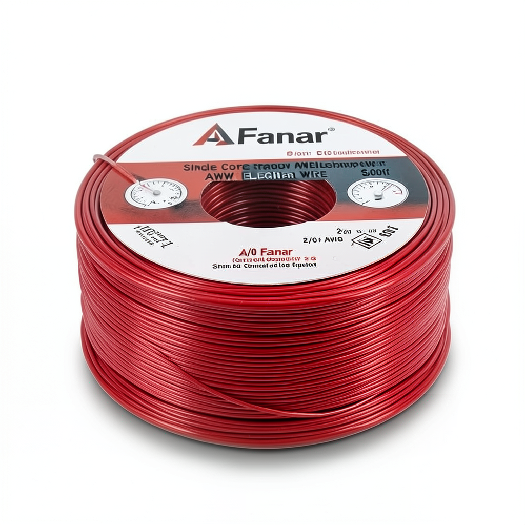 Single Core Stranded Copper AWM Electrical Wire 2/0 AWG, 600V, PVC Insulation, Red, 500ft | Al Fanar