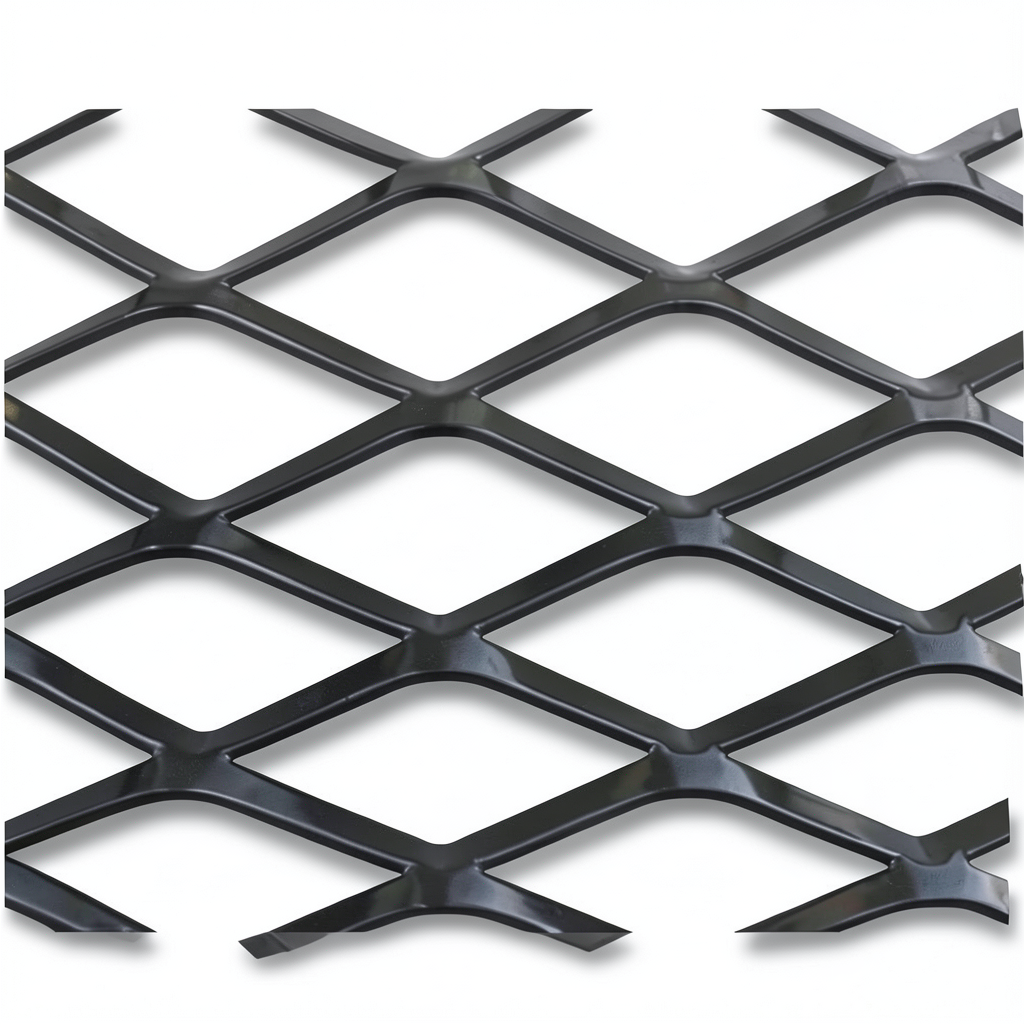 Hot Rolled Black Steel Expanded Metal Mesh Thickness 2 mm Width 1.22 m Length 6 m