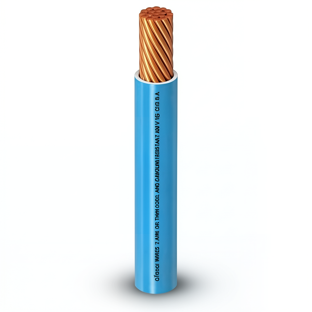 Single Core Stranded Copper AWM Wire 14 AWG, 600V, PVC Insulated Blue, 2500 ft | Al Fanar