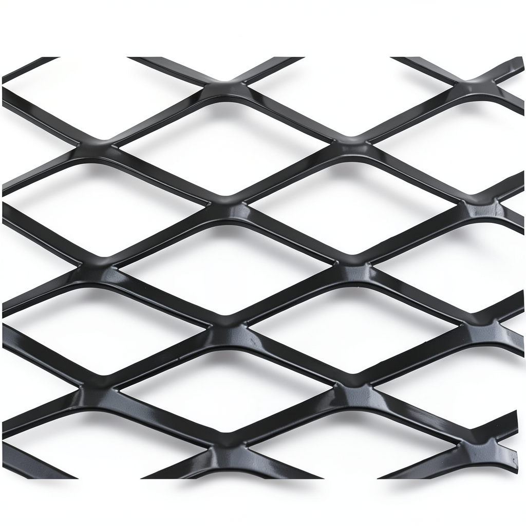 Hot Rolled Black Steel Expanded Metal Mesh 2.7 mm Thickness 1.22x6 m
