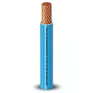 سلك مفرد نحاس مجدول AWM 600 فولت 4 AWG معزول PVC أزرق 500 قدم | شركة الفنار