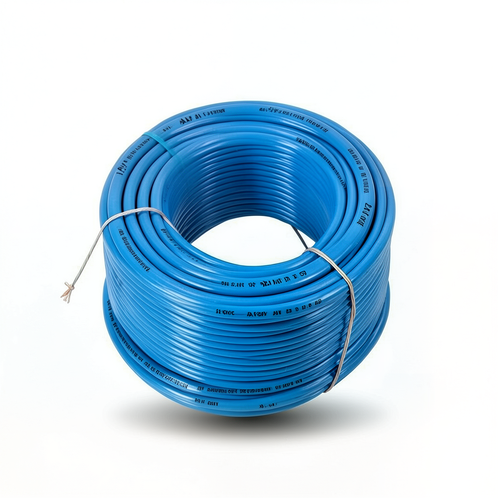 لفة سلك مفرد AWM نحاس مجدول 600 فولت 3 AWG عزل PVC ازرق 500 قدم | شركة الفنار