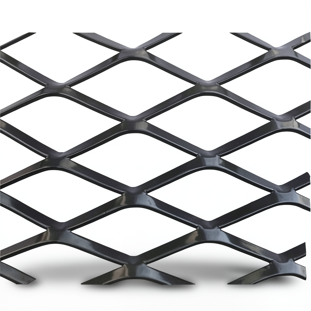 Hot Rolled Black Steel Expanded Metal Mesh Thickness 2.3 mm Width 1.22 m Length 7 m