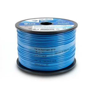 سلك مفرد AWM نحاس مجدول 600 فولت مقاس 1 AWG، عزل PVC أزرق، طول 500 قدم | شركة الفنار