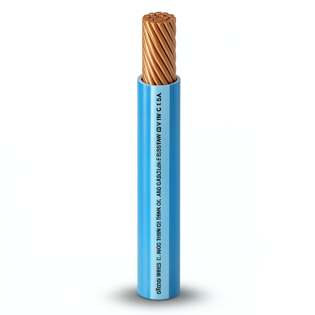 سلك مفرد AWM نحاس مجدول 600 فولت 1/0 AWG عزل PVC ازرق 500 قدم | شركة الفنار