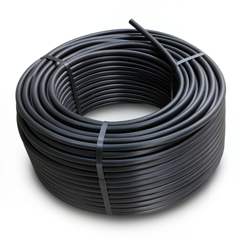 لفة أنابيب HDPE ضغط 12.5 بار PE 80 قطر خارجي 63 مم SDR 11 لون أسود