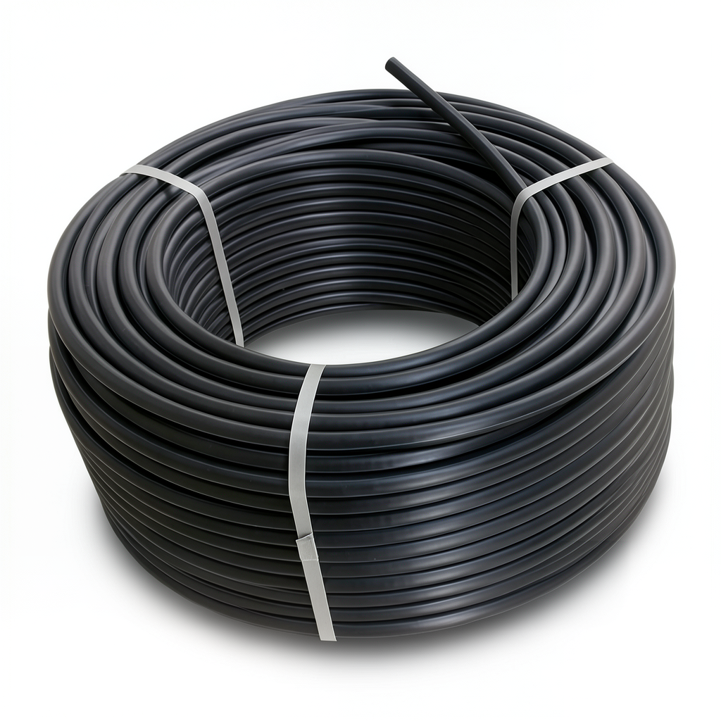 لفة أنابيب HDPE ضغط 12.5 بار PE 80 قطر خارجي 110 مم SDR 11 لون أسود