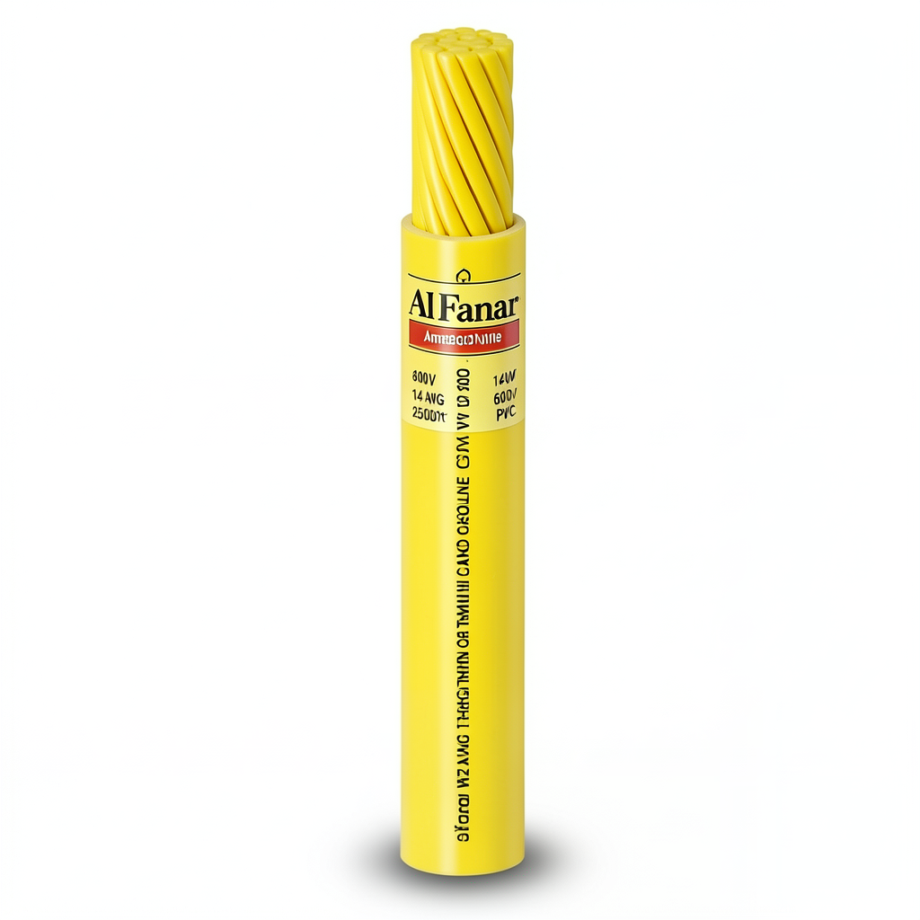 Stranded Copper AWM American Wire 600V 14 AWG PVC Insulation Yellow 2500ft | Al Fanar
