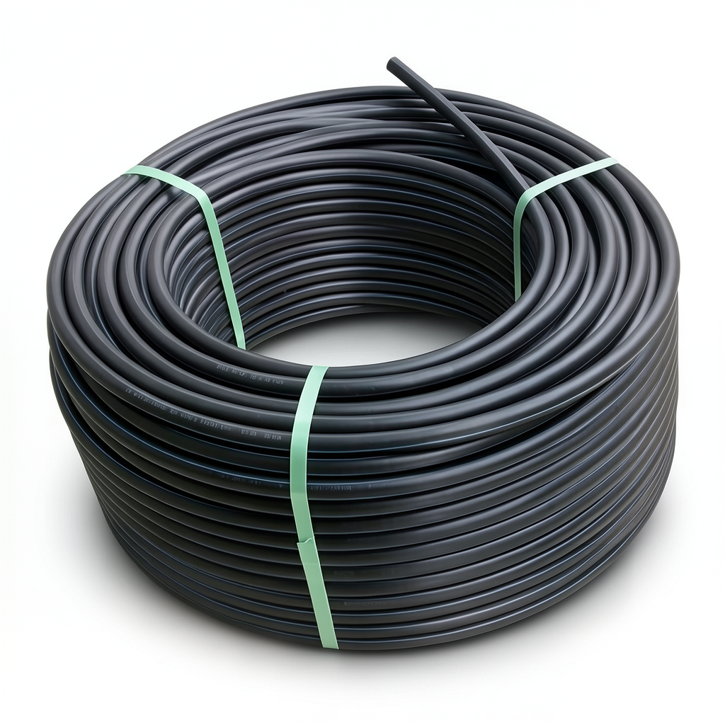 لفة أنابيب HDPE ضغط 12.5 بار PE 80 قطر خارجي 140 مم SDR 11 لون أسود