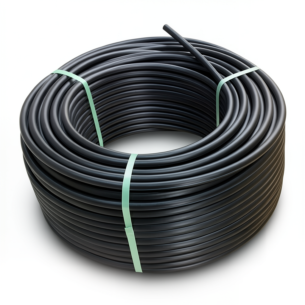 لفة أنابيب HDPE ضغط 16 بار PE 80 قطر خارجي 20 مم SDR 9 لون اسود
