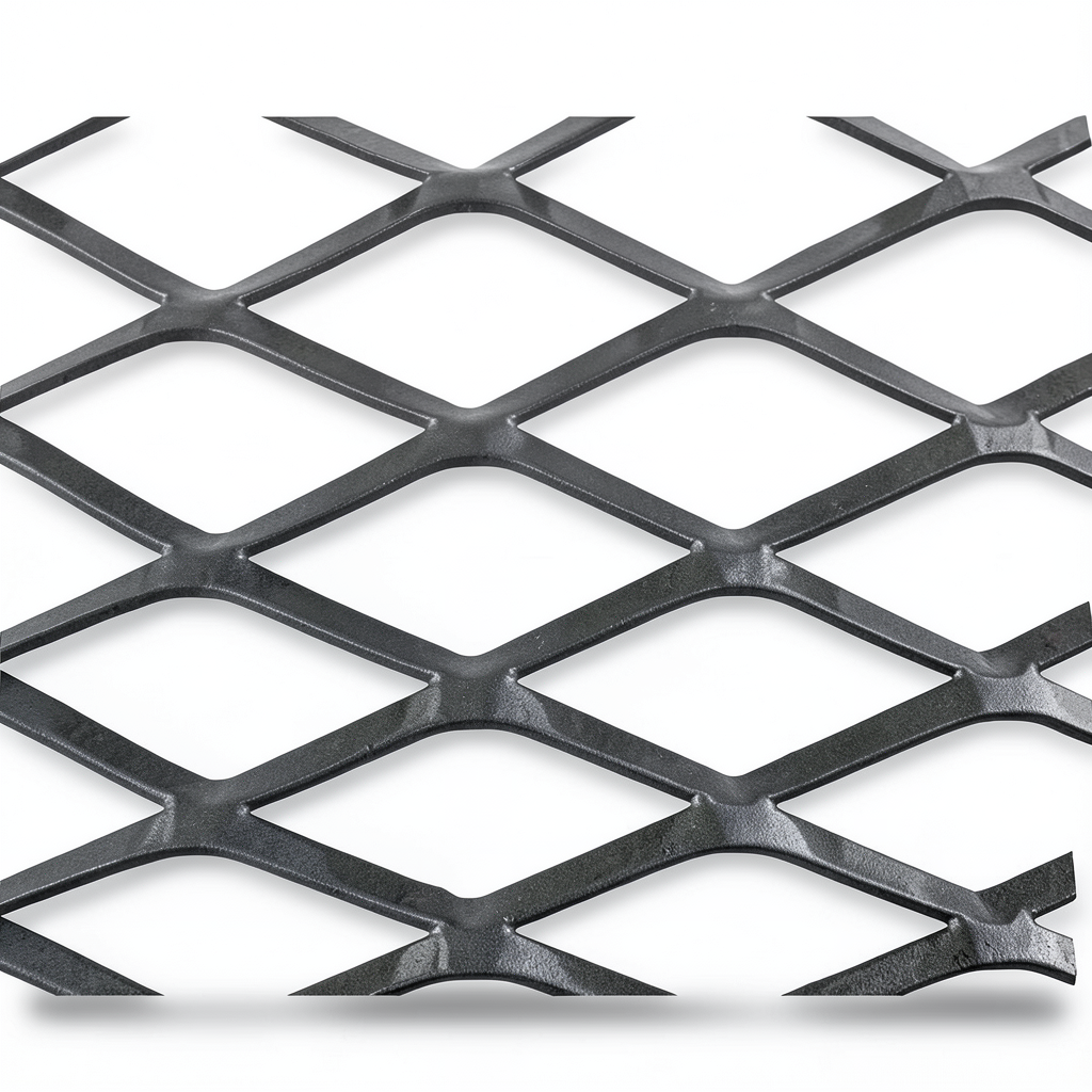 Hot Rolled (Black) Steel Expanded Metal Mesh Thickness 1.8 mm Width 1.22 m Length 7 m