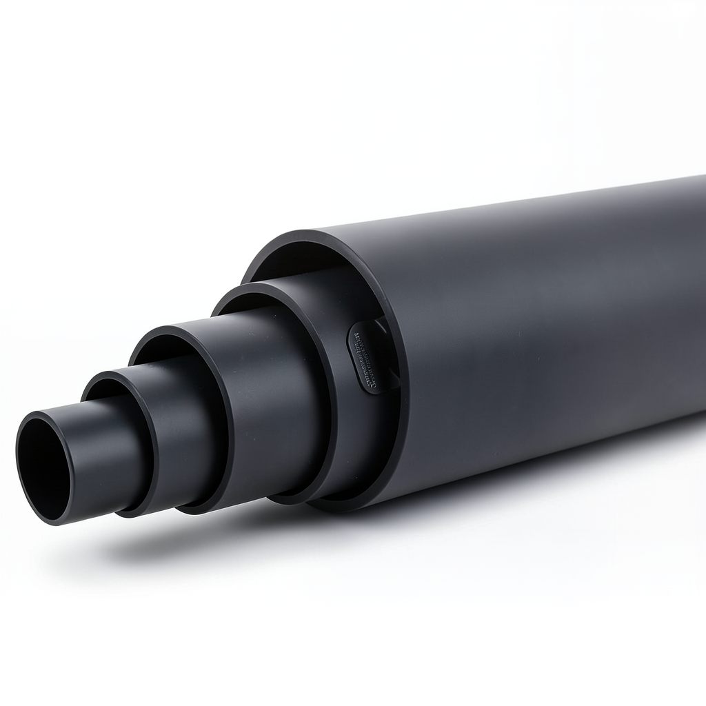 HDPE Pipe Pressure 6 Bar PE 80 Size OD 180 mm SDR 22 Black