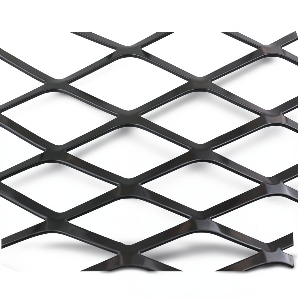 Hot Rolled Black Steel Expanded Metal Mesh Thickness 2.3 mm Width 1.22 m Length 7 m