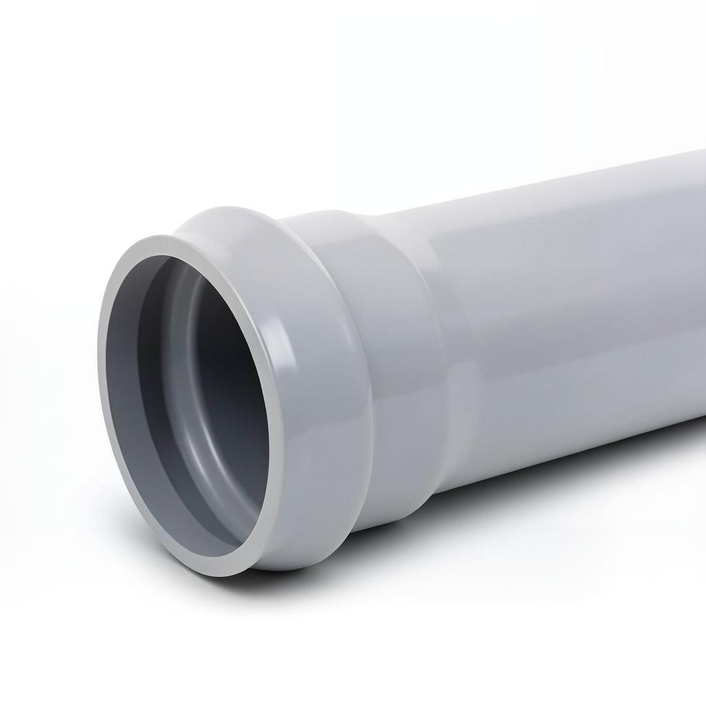 UPVC Pipe Class 3 Outside Diameter 140 mm Thickness 4.1 mm Grey Color